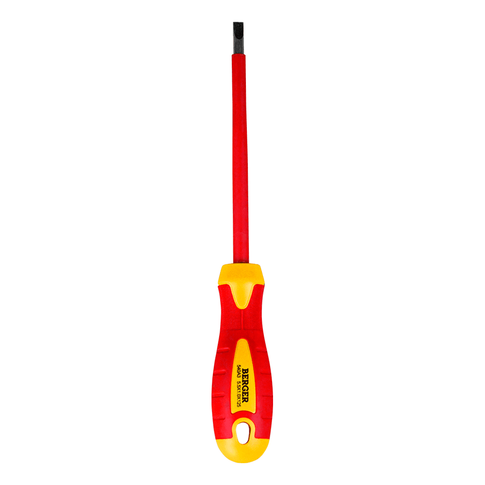 ОТВЕРТКА ШЛИЦЕВАЯ ДИЭЛЕКТРИЧЕСКАЯ 1.2×6.5×150мм BERGER BG1054