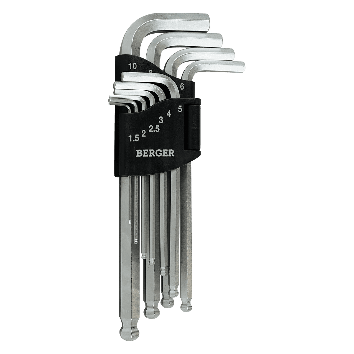 НАБОР КЛЮЧЕЙ ШЕСТИГРАННЫХ 10 ПРЕДМЕТОВ BERGER BG2291