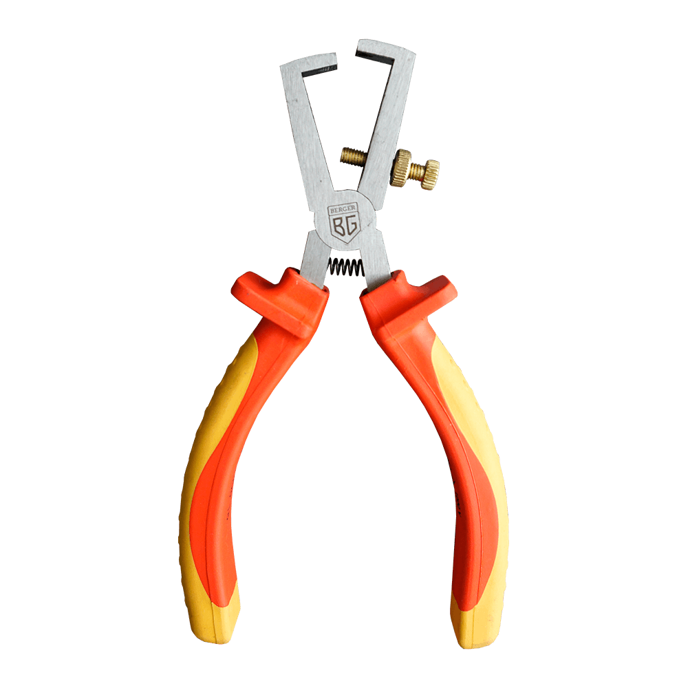 КЛЕЩИ ДЛЯ СНЯТИЯ ИЗОЛЯЦИИ ДИЭЛЕКТРИЧЕСКИЕ ДО 1000V 175мм BERGER BG1210