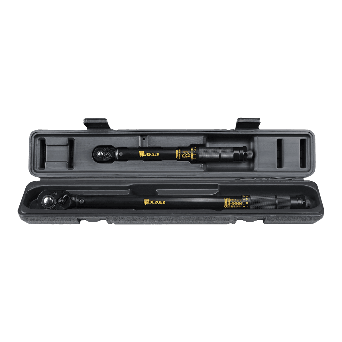 НАБОР КЛЮЧЕЙ ДИНАМОМЕТРИЧЕСКИХ ЩЕЛЧКОВЫХ 2 ПРЕДМЕТА ½” 28-210Nm + ¼" 5-25Nm BERGER BG2163