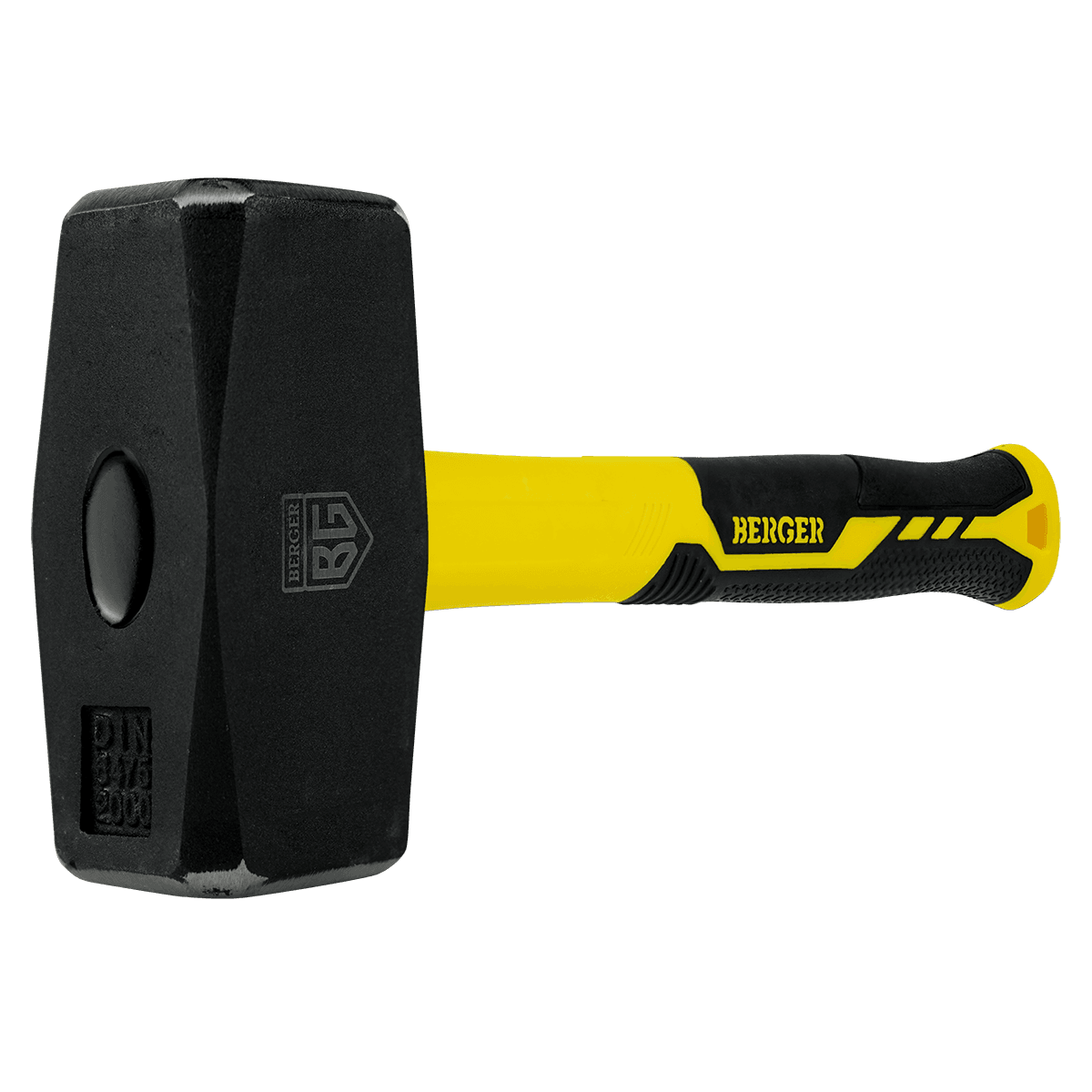 КУВАЛДА КОВАНАЯ 2000 ГРАММ С ФИБЕРГЛАССОВОЙ РУКОЯТКОЙ BERGER BG1518