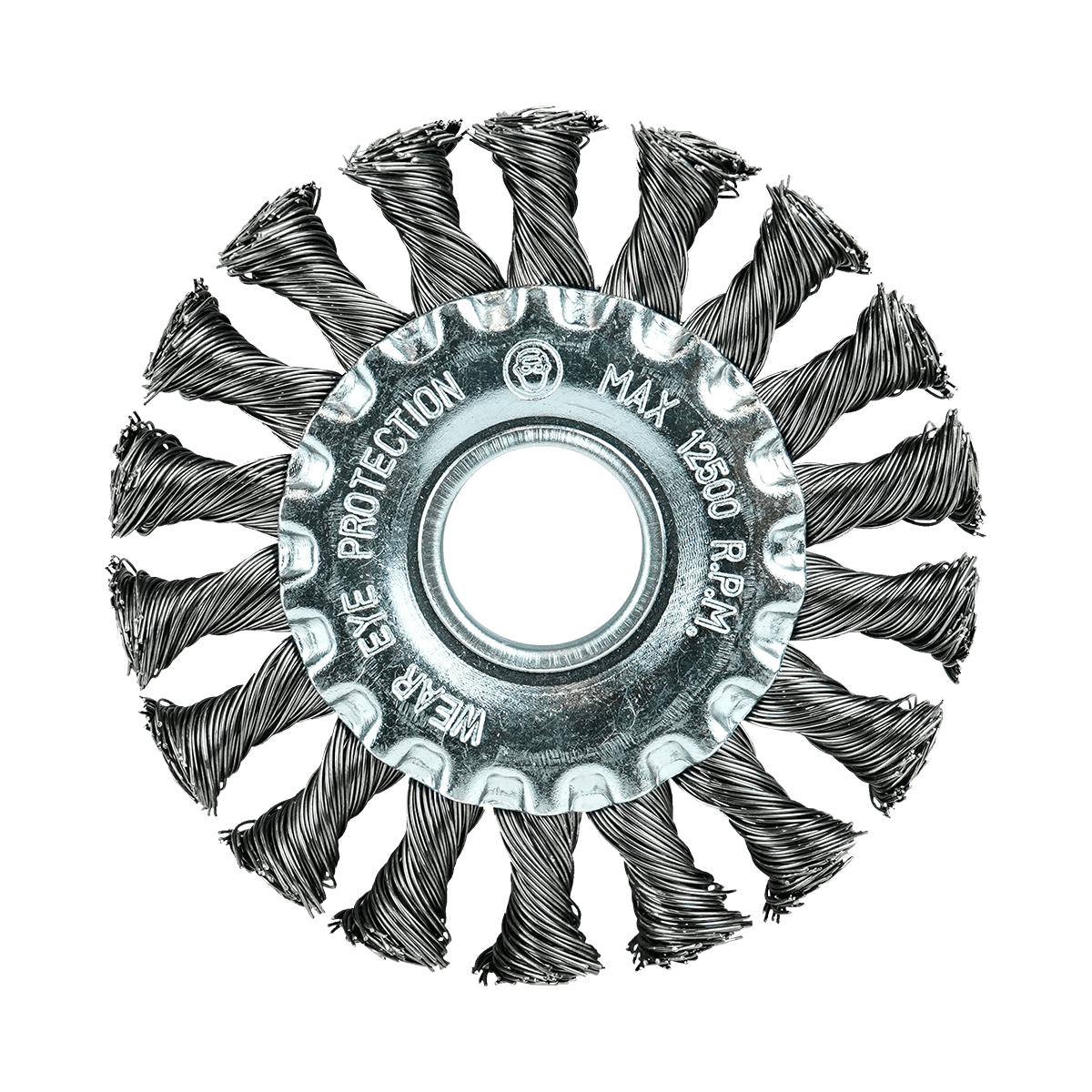 КОРДЩЁТКА ДИСКОВАЯ 100 мм ДЛЯ УШМ (витая оцинкованная сталь 0.5 мм) BERGER BG1736