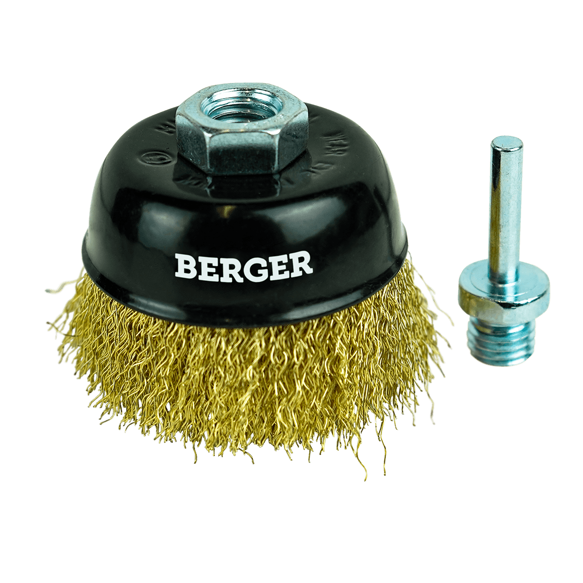 КОРДЩЁТКА ЧАШЕОБРАЗНАЯ 75 мм ДЛЯ ДРЕЛИ И УШМ (латунированная сталь 0.3 мм) BERGER BG1740