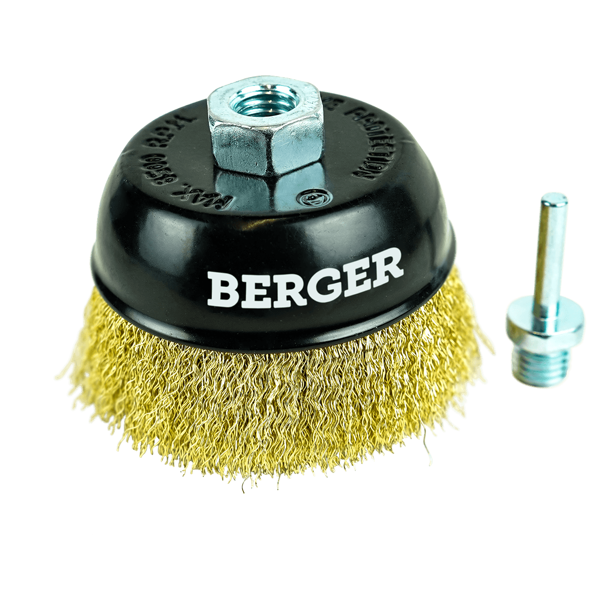 КОРДЩЁТКА ЧАШЕОБРАЗНАЯ 100 мм ДЛЯ ДРЕЛИ И УШМ (латунированная сталь 0.3 мм) BERGER BG1741