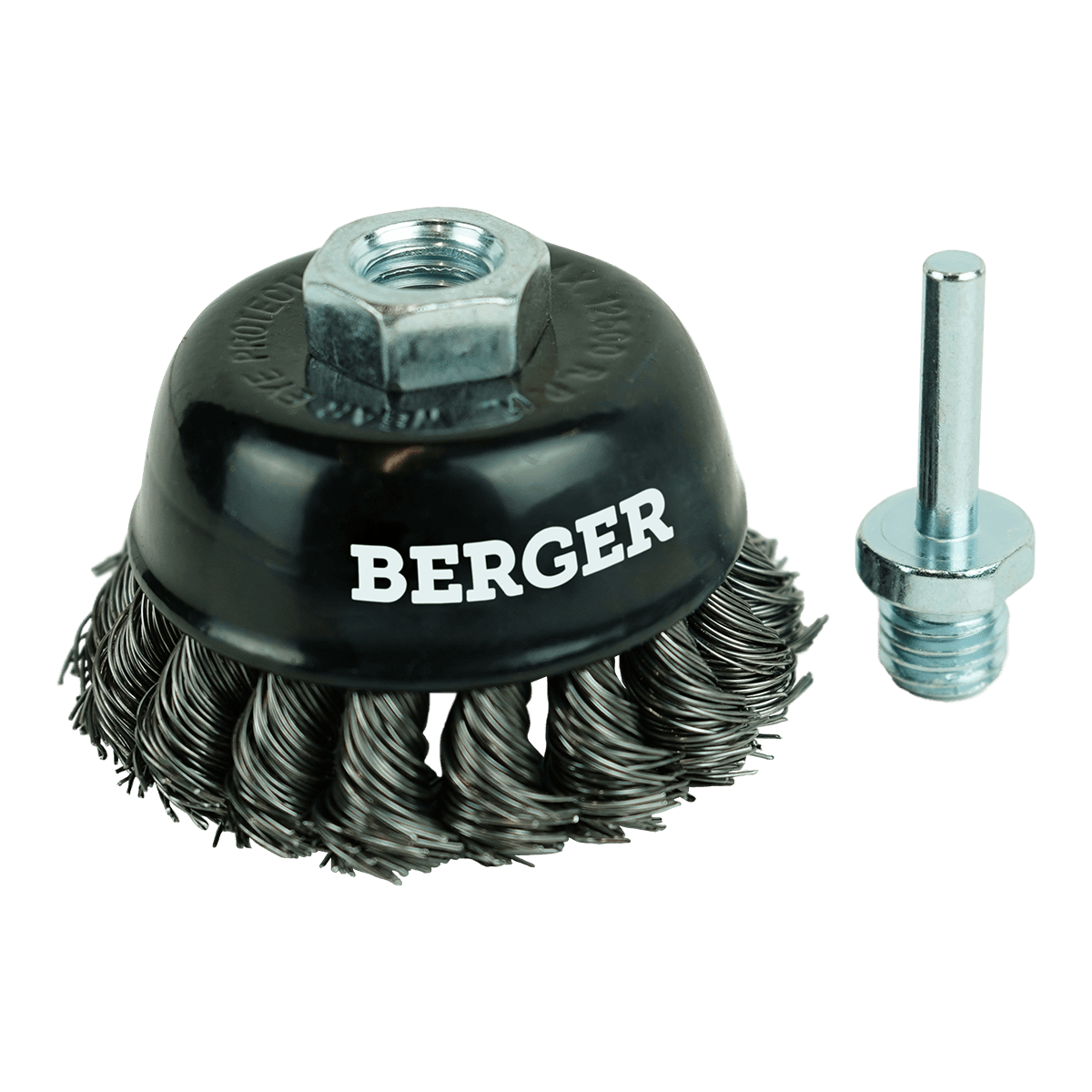 КОРДЩЁТКА ЧАШЕОБРАЗНАЯ 75 мм ДЛЯ ДРЕЛИ И УШМ (витая оцинкованная сталь 0.5 мм) BERGER BG1743