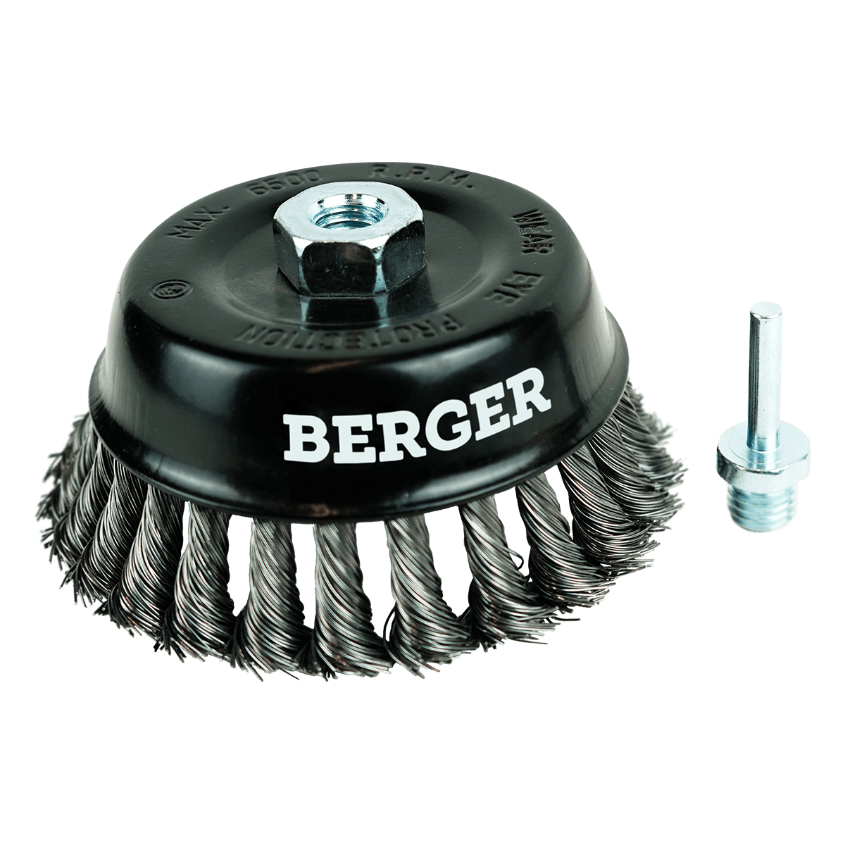 КОРДЩЁТКА ЧАШЕОБРАЗНАЯ 125 мм ДЛЯ ДРЕЛИ И УШМ (витая оцинкованная сталь 0.5 мм) BERGER BG1745