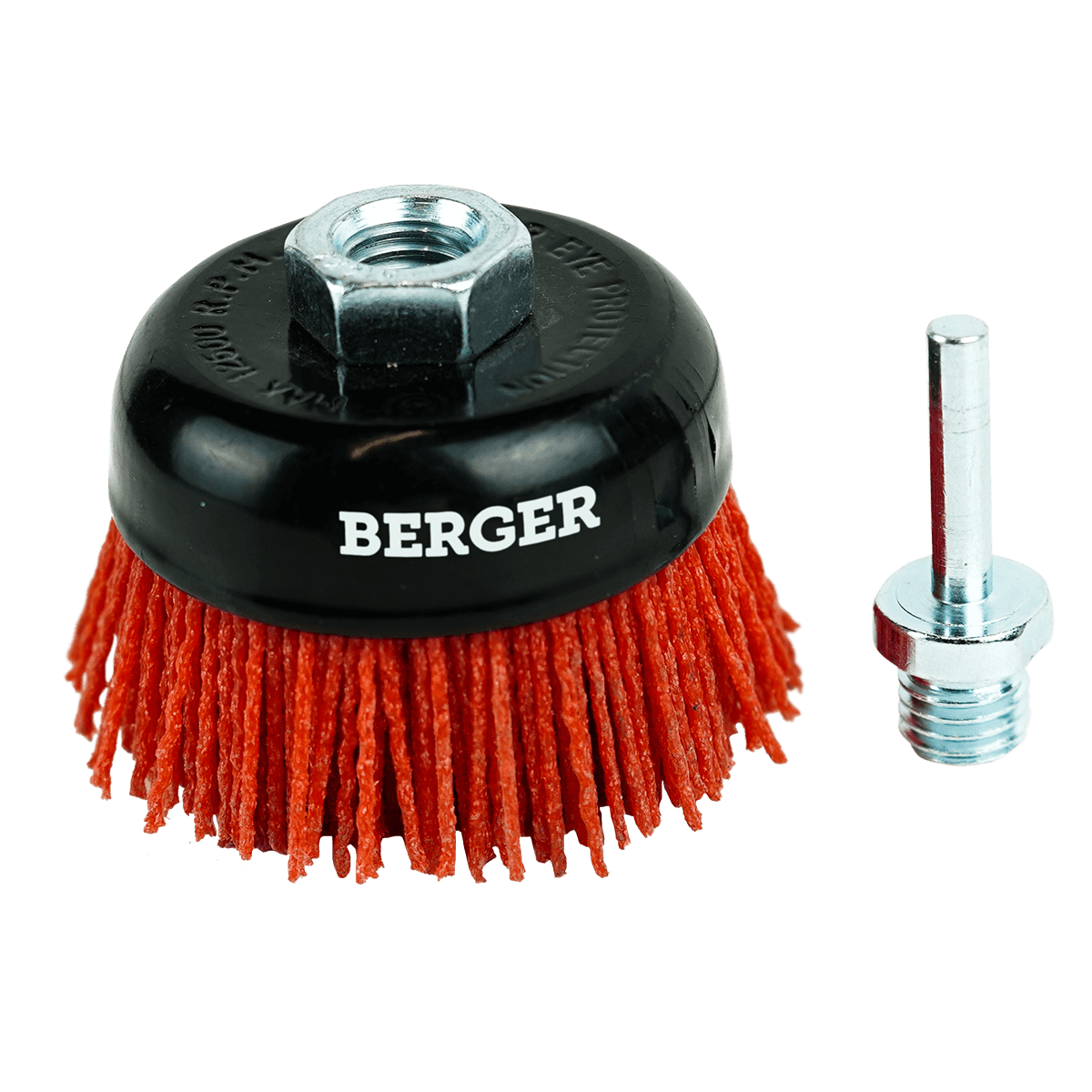 КОРДЩЁТКА ЧАШЕОБРАЗНАЯ 75 мм ДЛЯ ДРЕЛИ И УШМ (абразивный нейлон 1.2 мм, P80) BERGER BG1746
