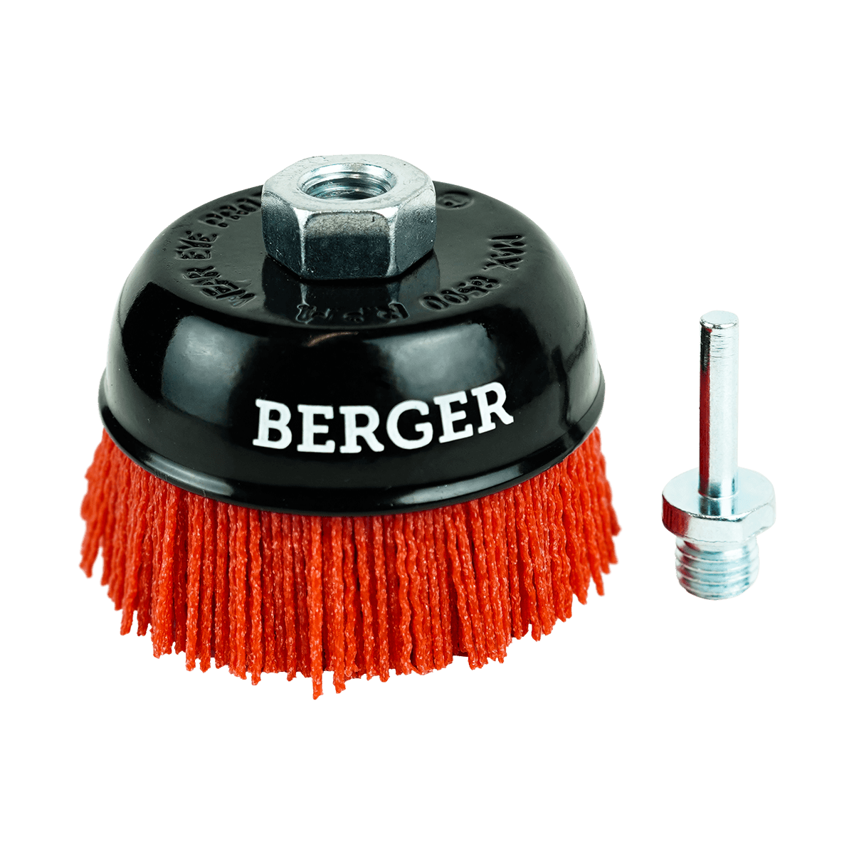 КОРДЩЁТКА ЧАШЕОБРАЗНАЯ 100 мм ДЛЯ ДРЕЛИ И УШМ (абразивный нейлон 1.2 мм, P80) BERGER BG1747