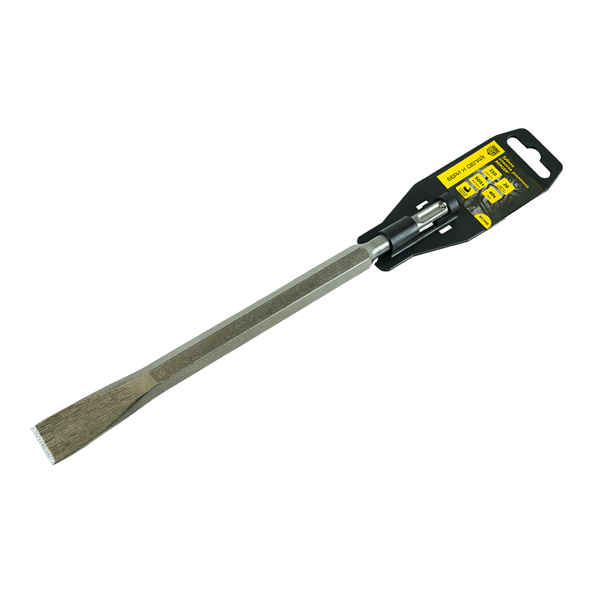 ЗУБИЛО ПЛОСКОЕ УСИЛЕННОЕ SDS+ 20-250 мм BERGER BG1908