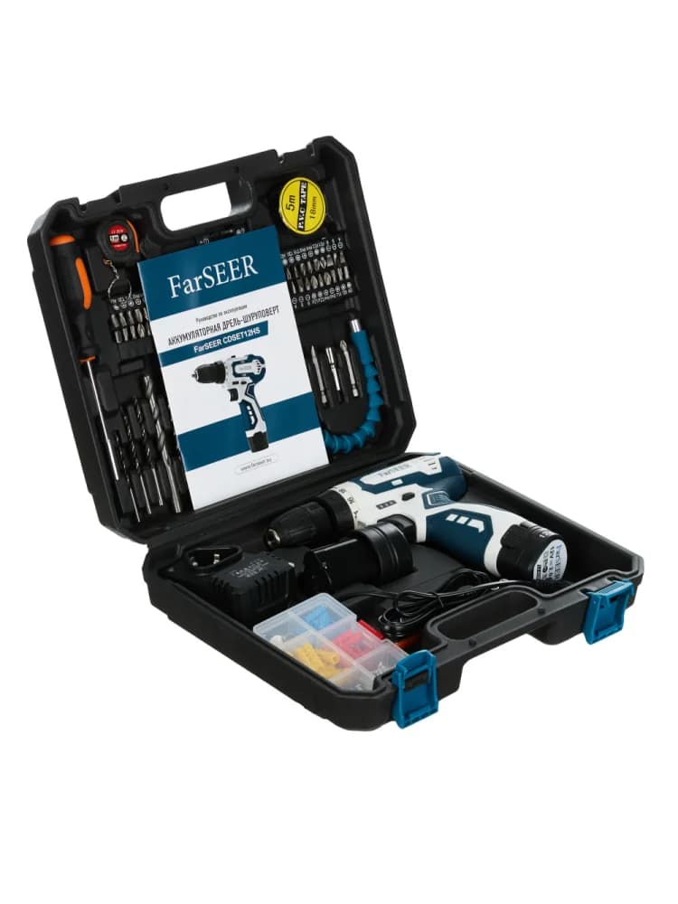 Аккумуляторная дрель с набором инструментов FarSEER CDSET12HS