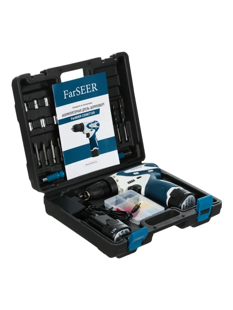 Аккумуляторная дрель с набором инструментов FarSEER CDSET12S
