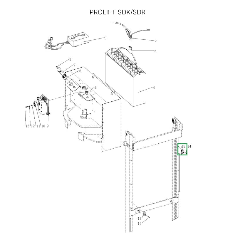 Концевой выключатель двигателя подъема для штабелеров  SDR/SDK