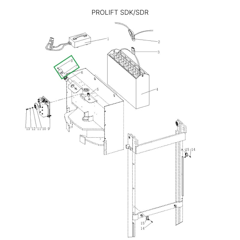 Аварийный выключатель для штабелеров SDR/SDK и SPN, для тележек SK20