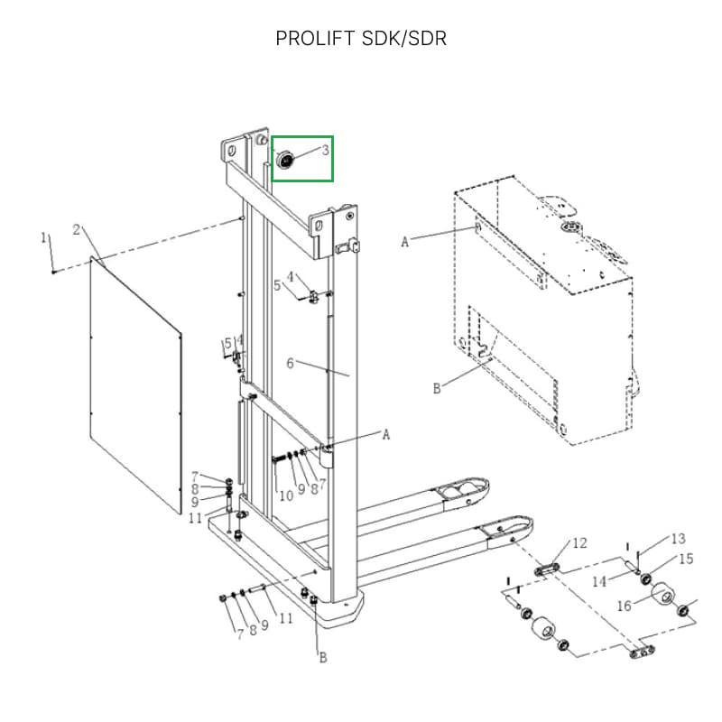 Ролик мачты  для штабелеров SDR/SDK 1,5-2 т