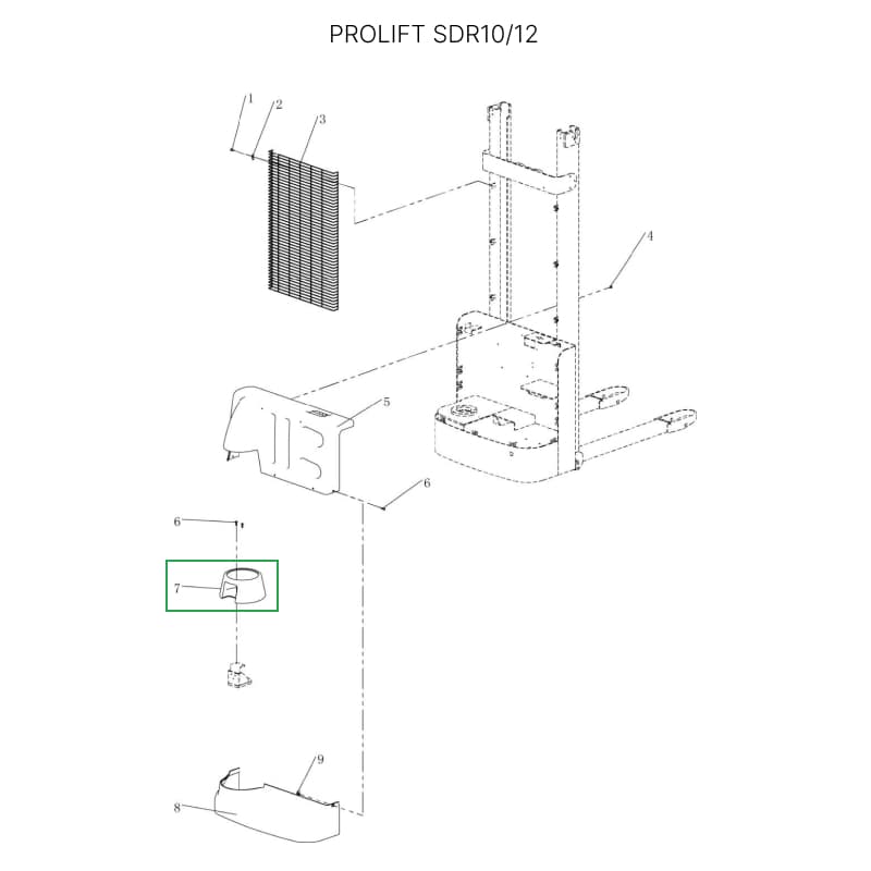 Кожух ручки управления для штабелеров SDR-S
