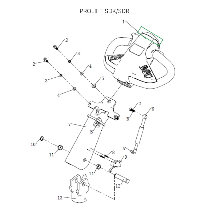 Кнопка реверса для штабелеров SDR 1533/1536/1545S/1645/1656/2036/2045, SDK
