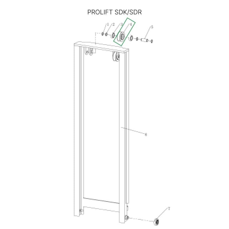 Ролик боковой цепи для штабелеров SDR 1533/1536/1545S/1645/1656/2036/2045, SDK