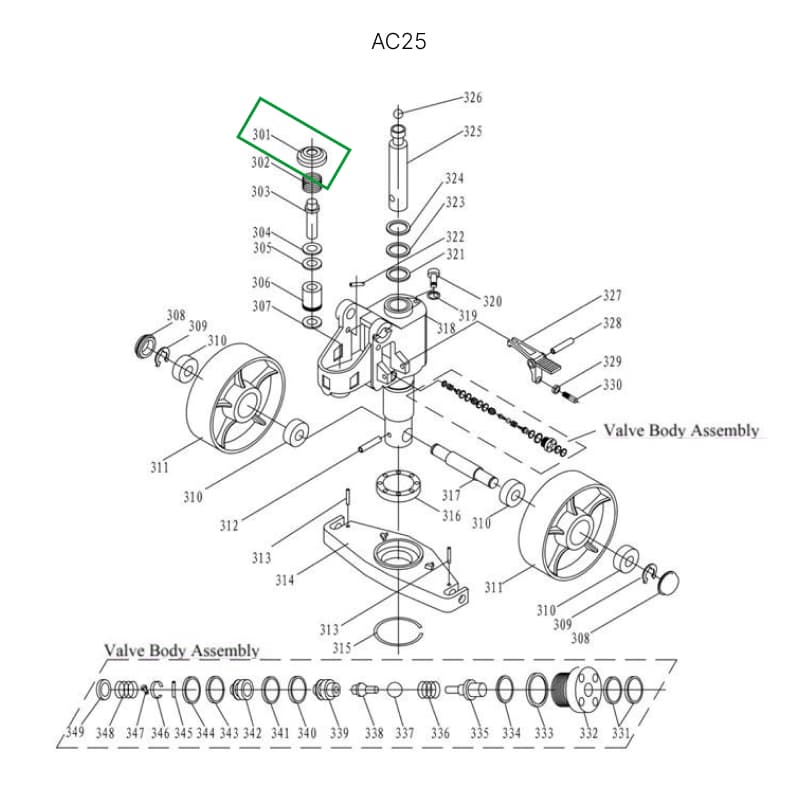Крышка пружины возвратной для гидравлических тележек JC20