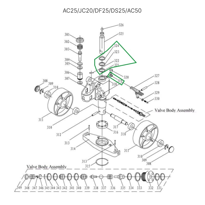 Ремкомплект для гидроцилиндра 31,5 мм