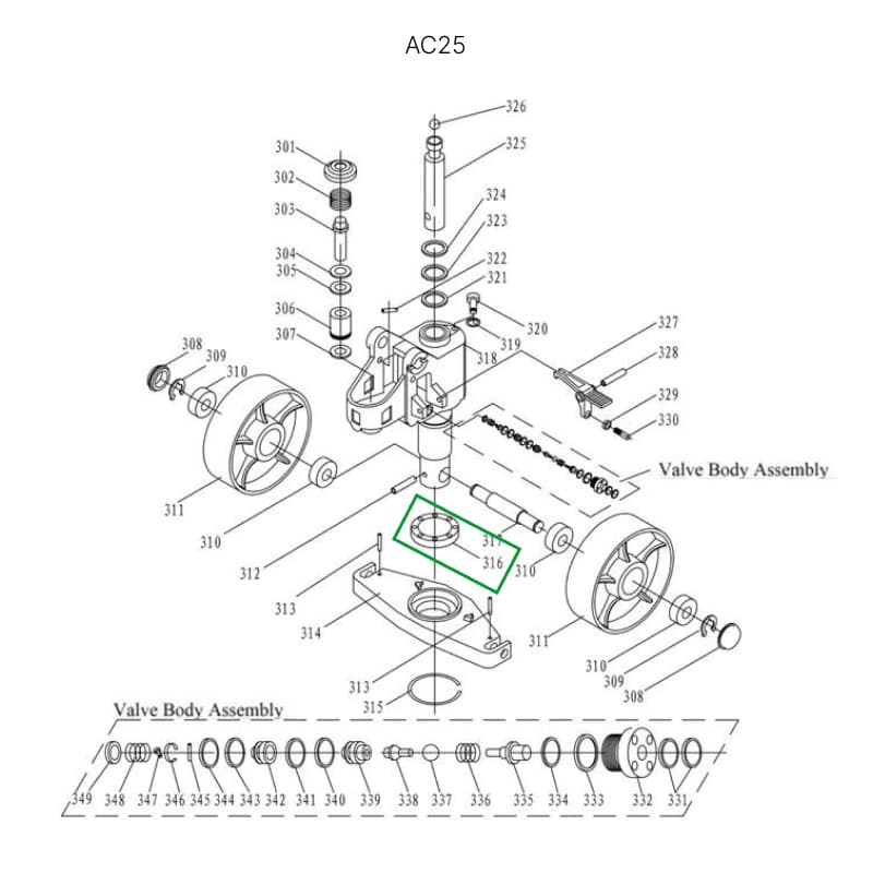 Опорный подшипник гидроузла для гидравлических тележек AC25