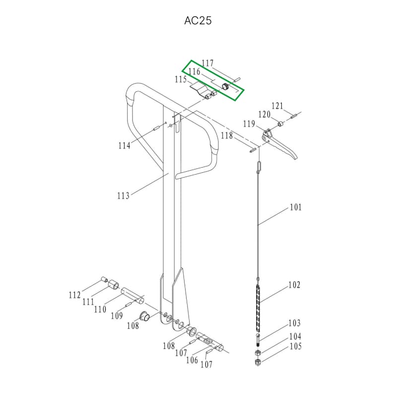 Пружина рычага управления режимом работы для гидравлических тележек JP20