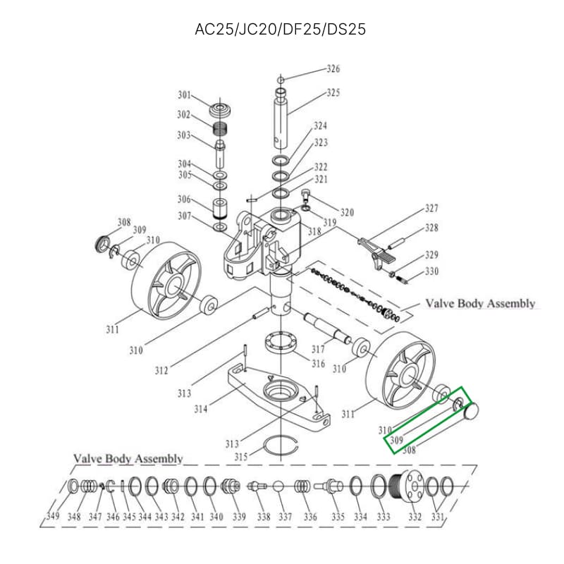 Стопорное кольцо крепления рулевых колес для гидравлических тележек AC25, DF25, JC20, AC30