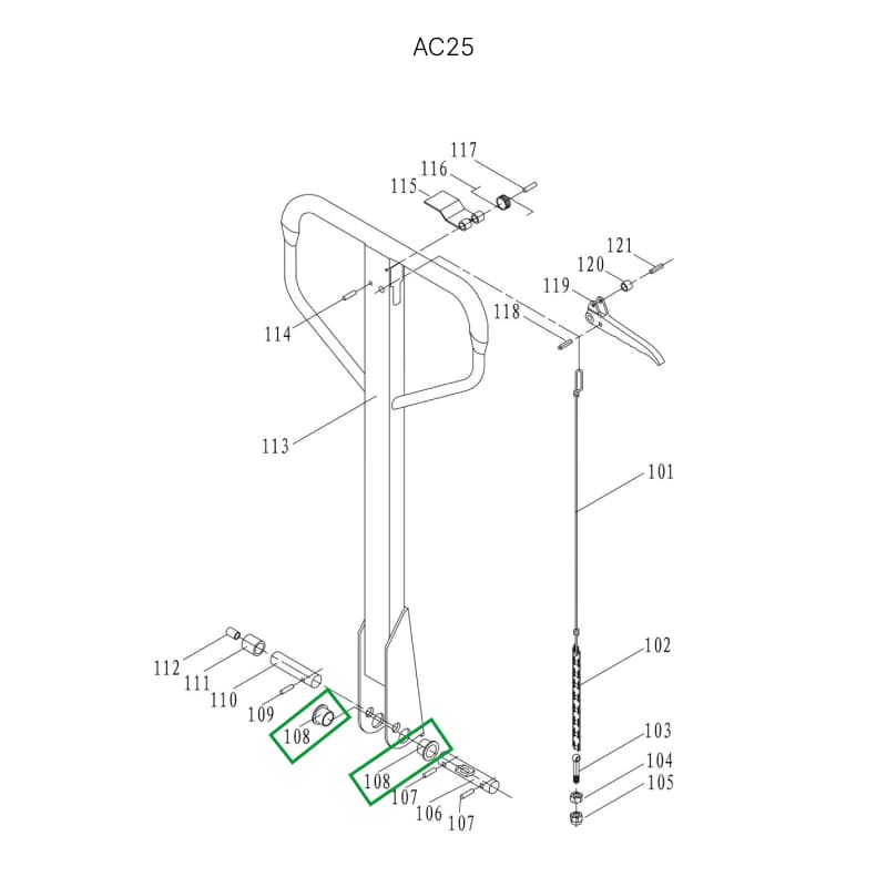 Втулка ручки для гидравлических тележек AC25