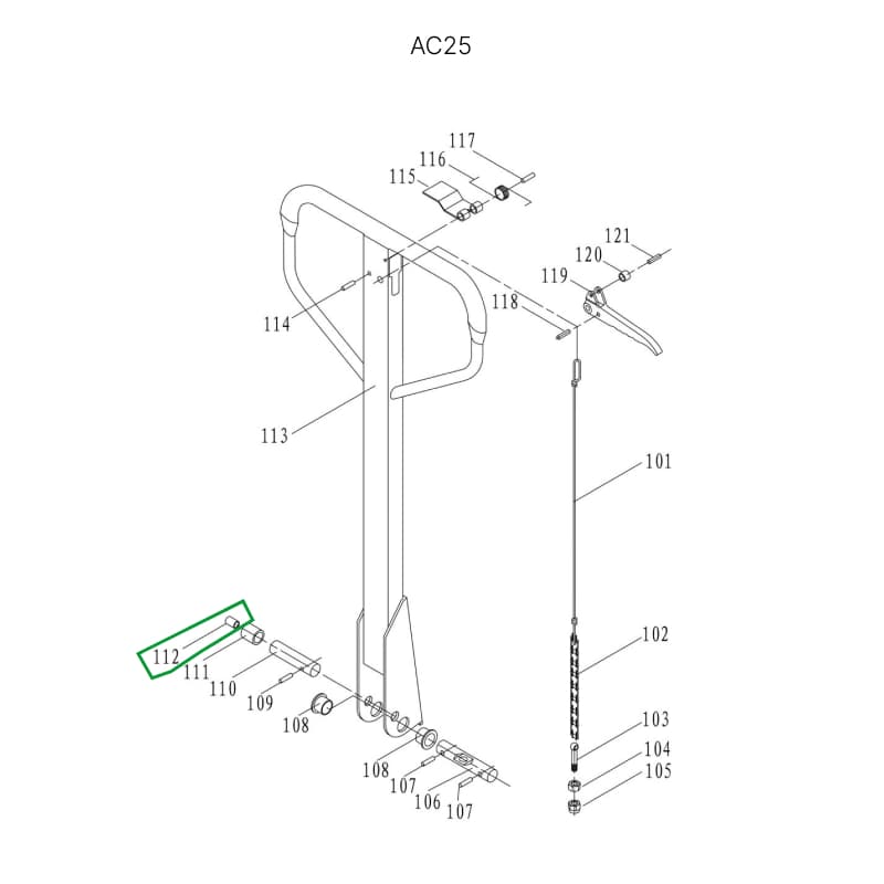 Втулка ролика ручки для гидравлических тележек AC25