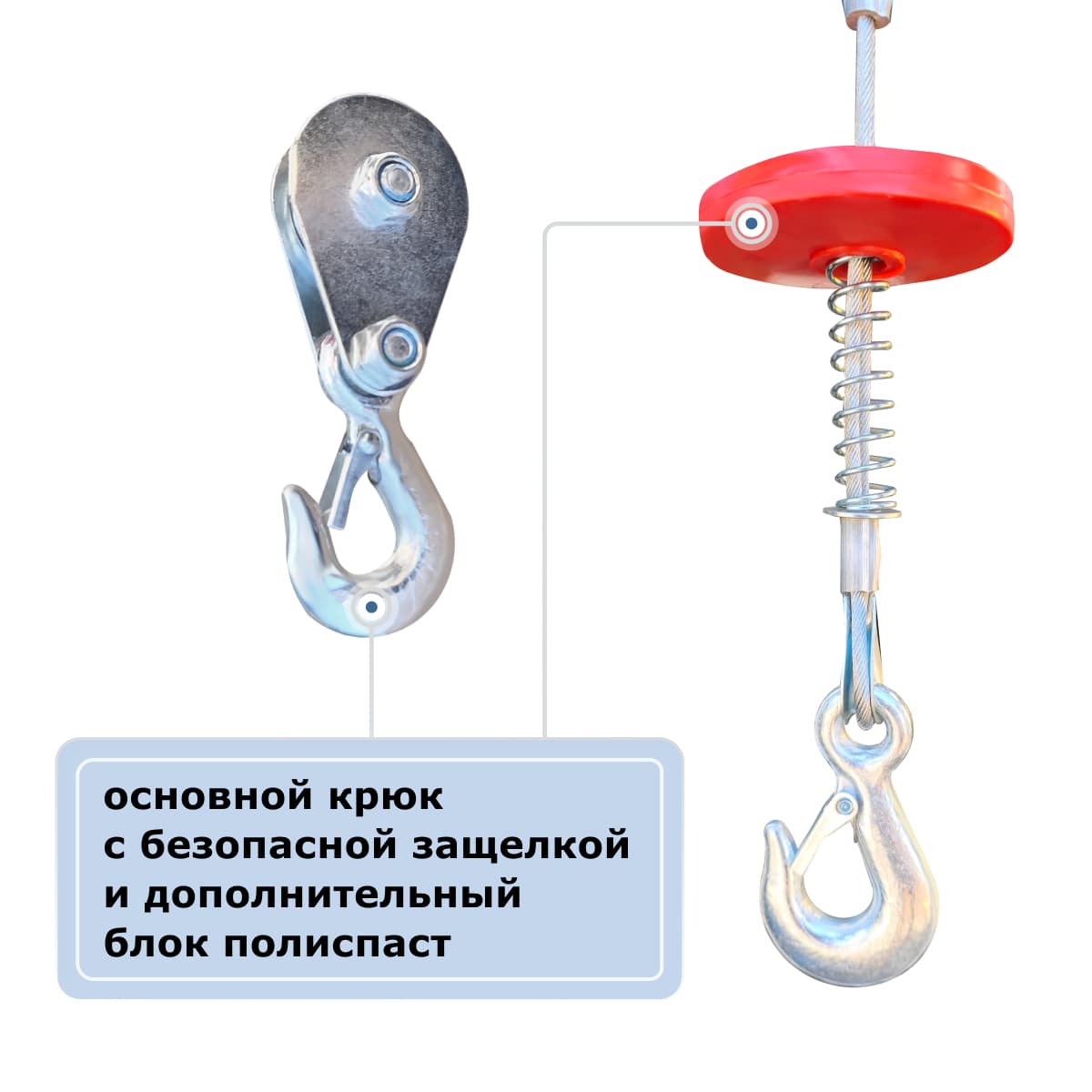Мини электрическая таль передвижная GEARSEN PA 220 В, 500/1000 кг, 12/6 м