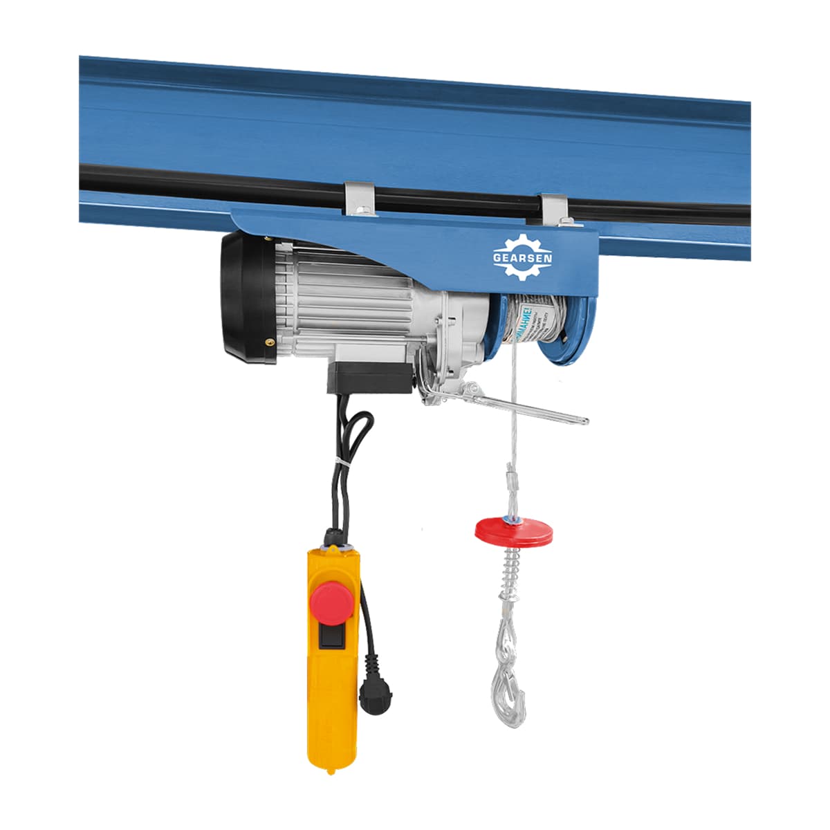 Мини электрическая таль стационарная GEARSEN PA 220В, 125/250кг, 12/6м