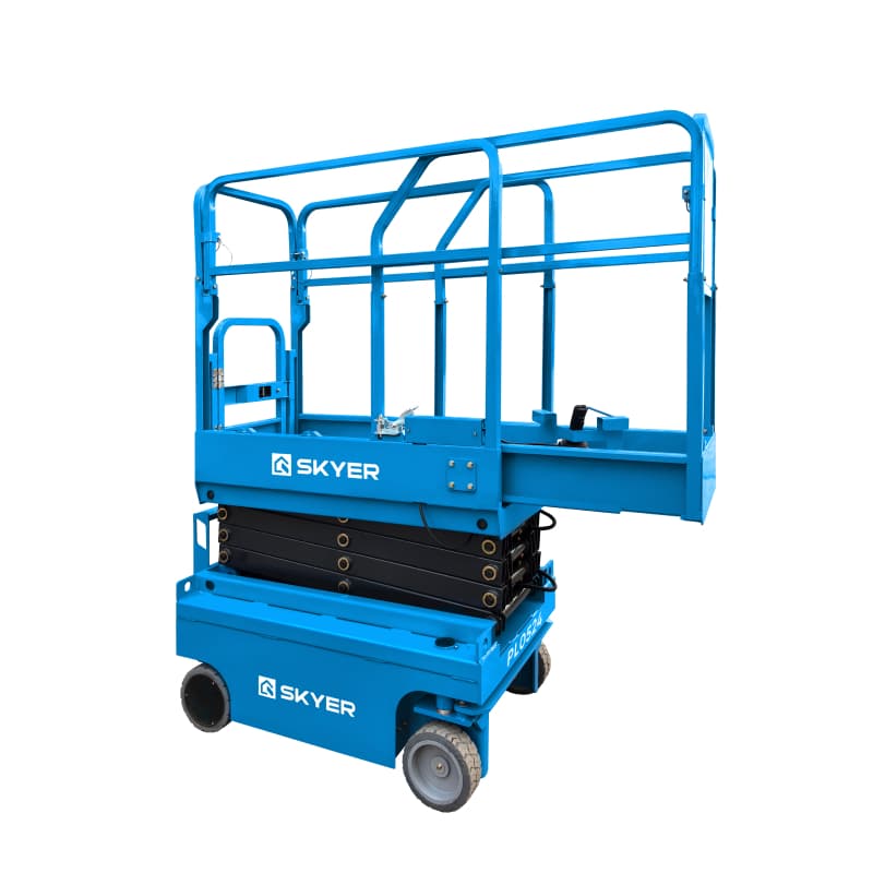 Самоходный ножничный подъемник SKYER PL0624 с выдвижной платформой (узкая база)