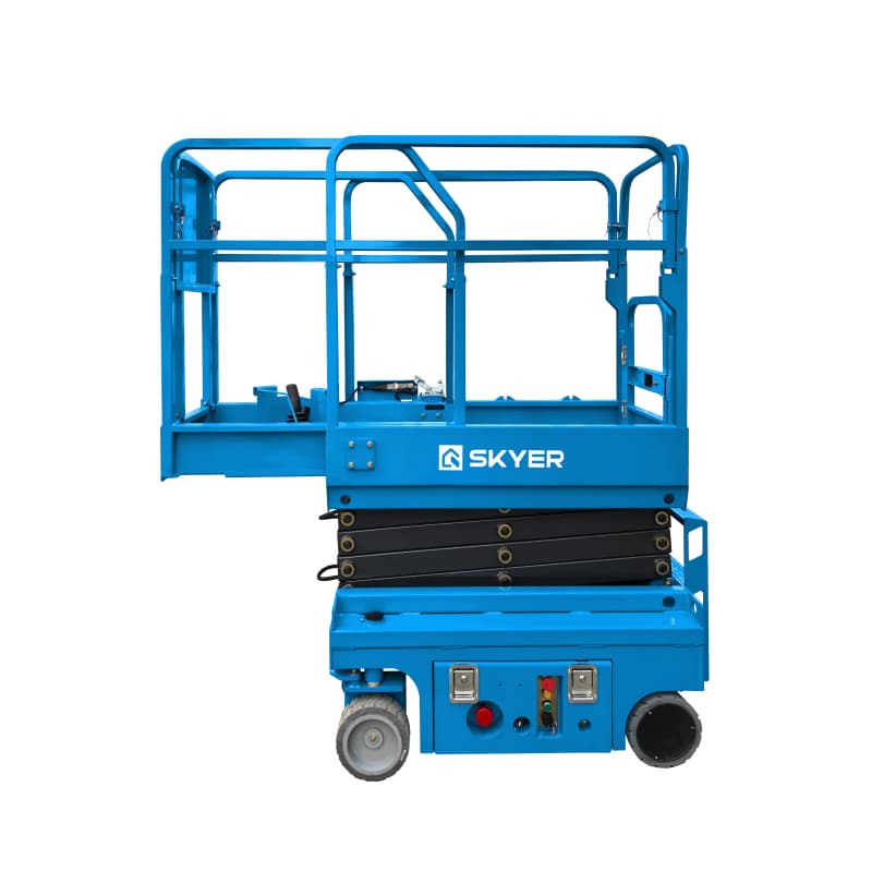Самоходный ножничный подъемник SKYER PL0624 с выдвижной платформой (узкая база)