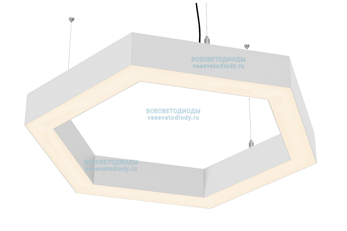 Светильник Hexa 114W, D1080 мм, 4000К, белый, подвесной, IP 40