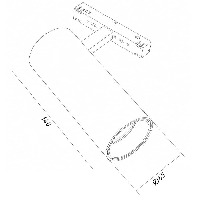 Светильник Magnetic Track Spot Light 20W, 48V, 4000K, с протоколом управления Dali, Черный