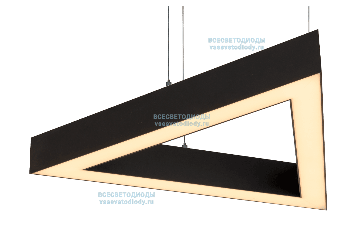 Светильник Trio 54W, 600 мм*3, 4000К, с протоколом управления Dali, черный, подвесной, IP 40