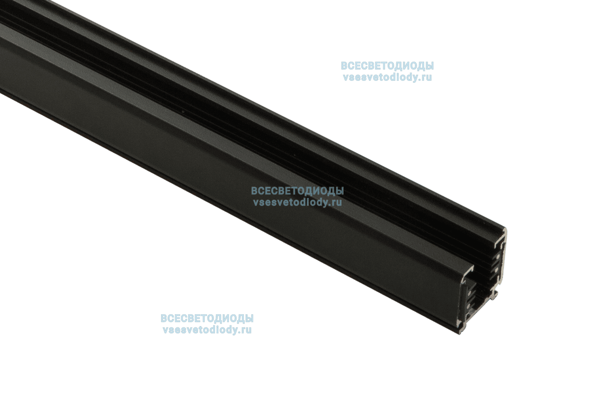 Шинопровод трехфазный для трековых светильников 1м, черный