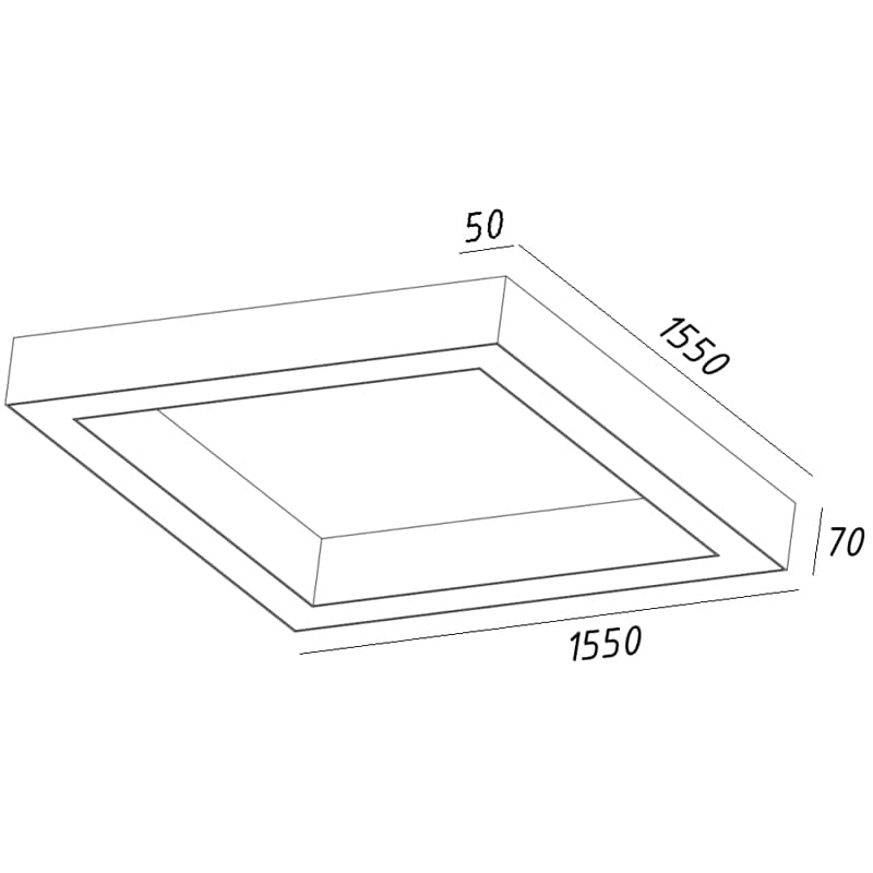 Светильник Quadro 216W, 1550 мм*4, 4000К, черный, накладной, IP 40