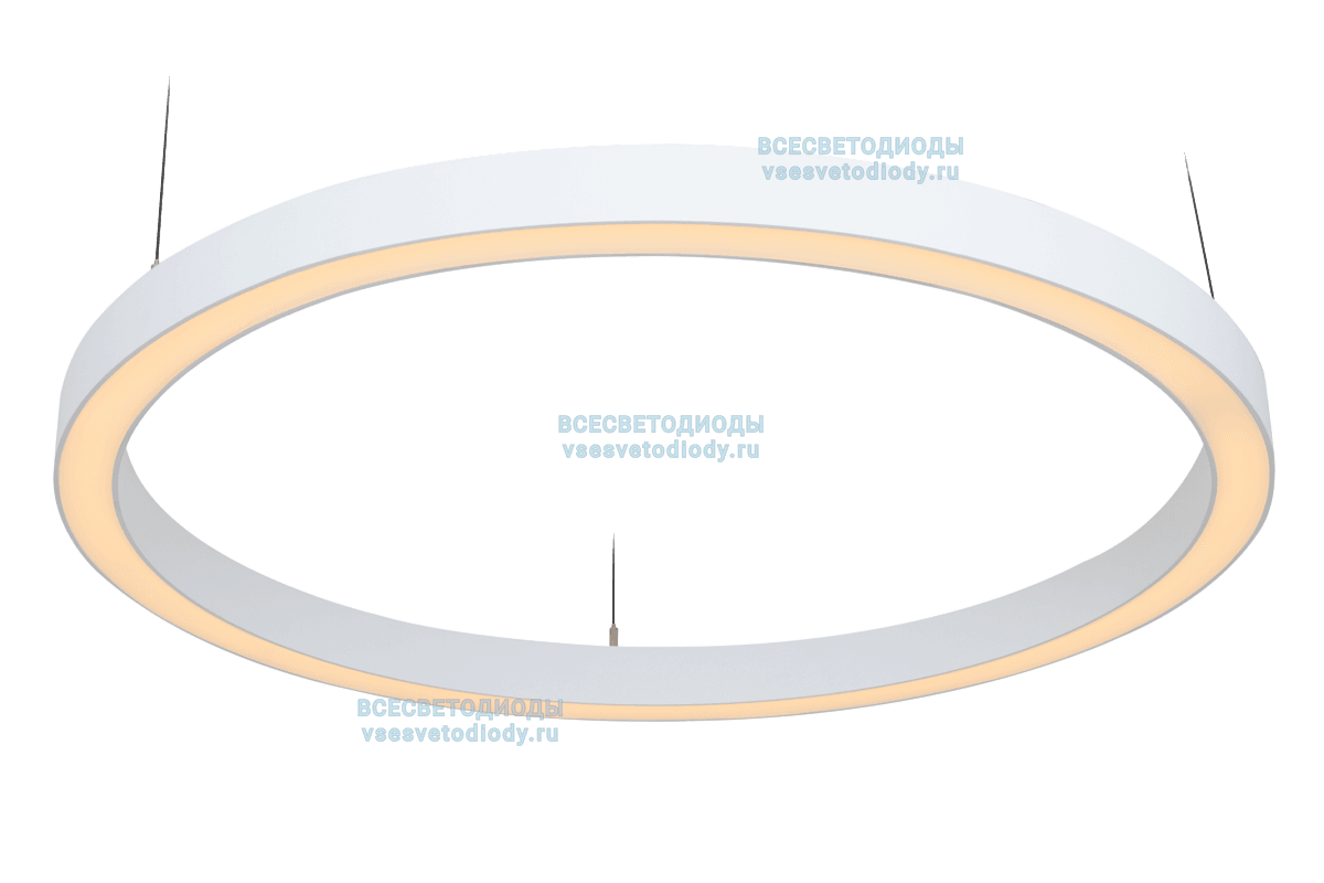 Светильник кольцо светодиодное Ring 100W, D1200 мм*35, 3000К, белый, подвесной, IP 40