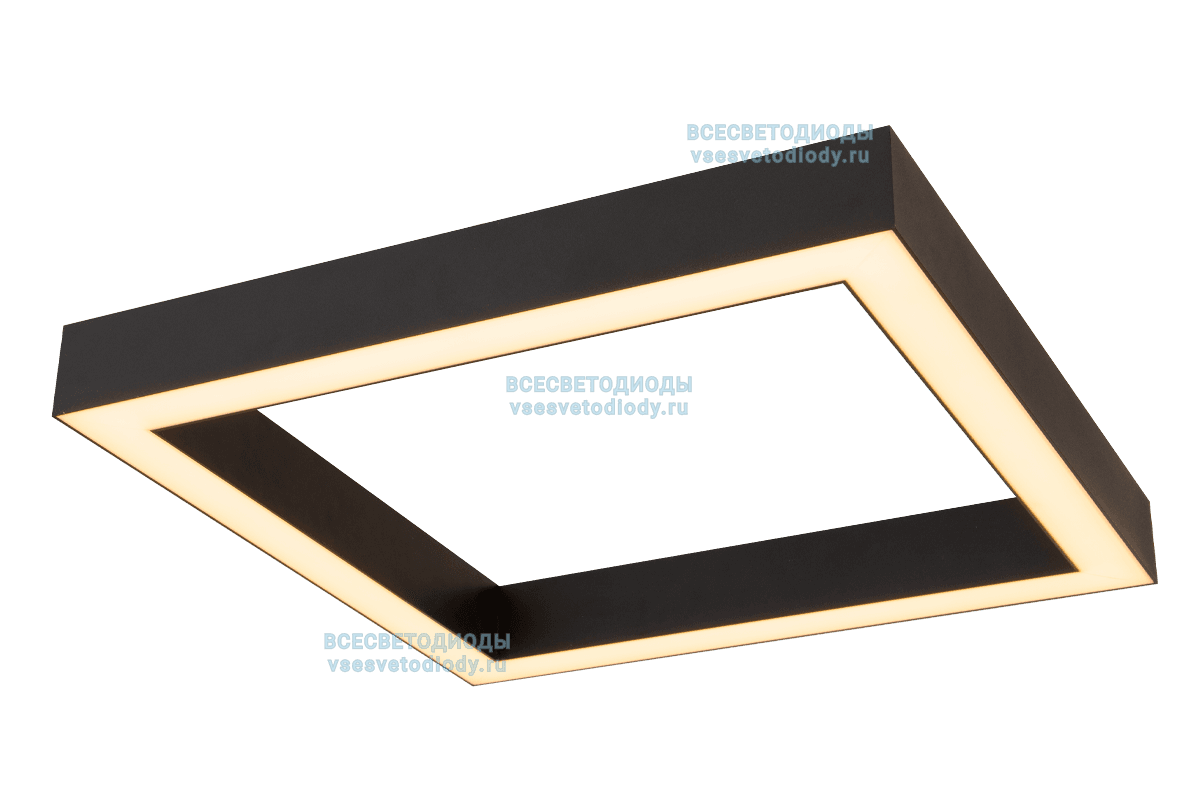 Светильник Quadro 216W, 1550 мм*4, 3000К, черный, накладной, IP 40