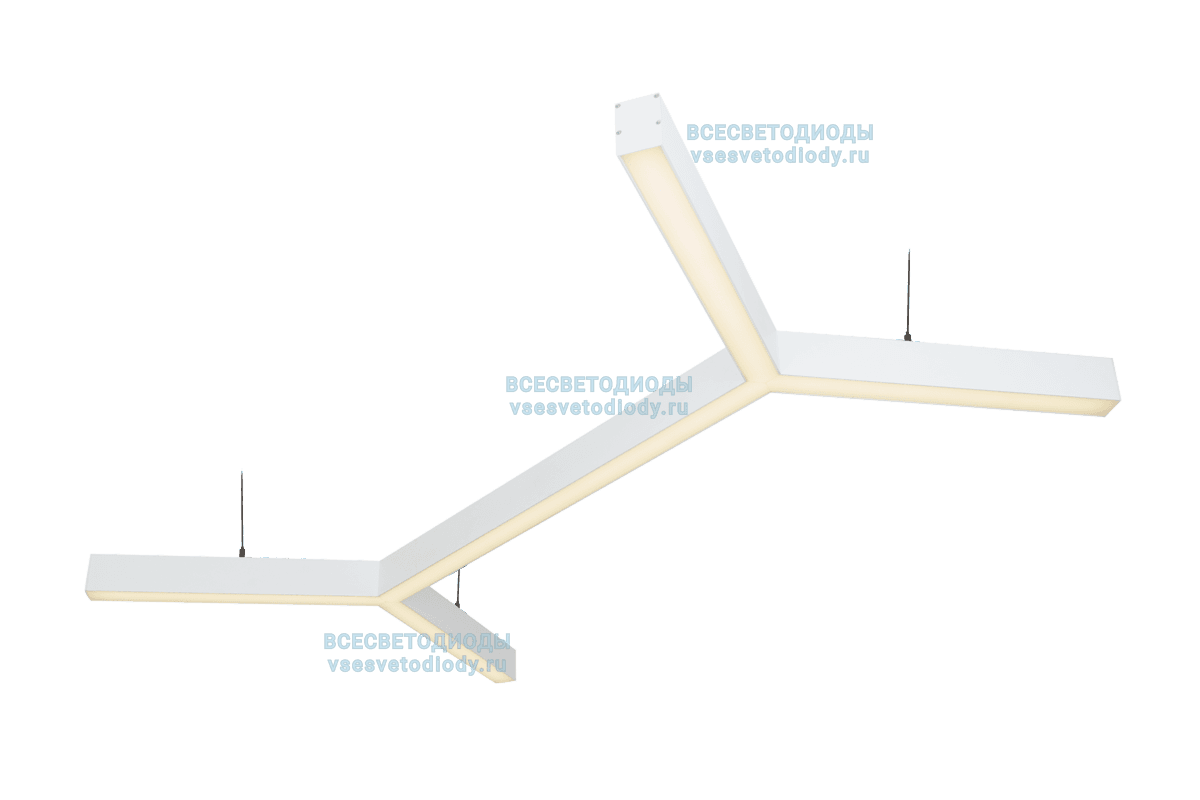 Светильник Bone 108W, 1550*940 мм, 3000К, белый, подвесной, IP 40