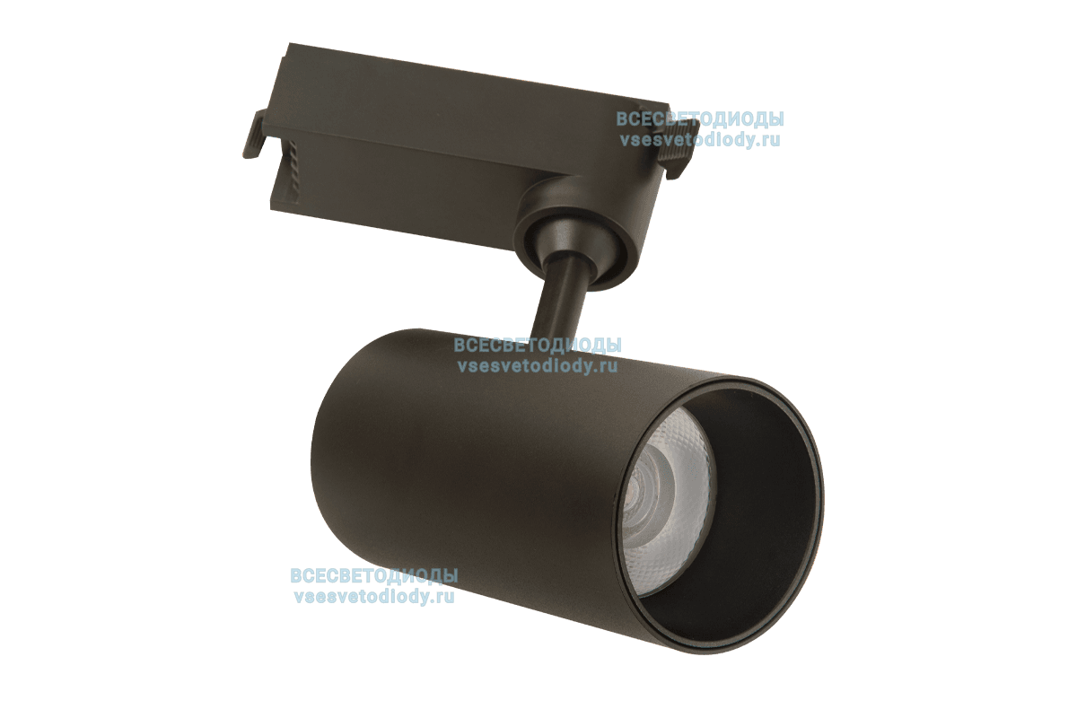 Светильник для однофазной трековой системы Tube 20W, 3000К, черный