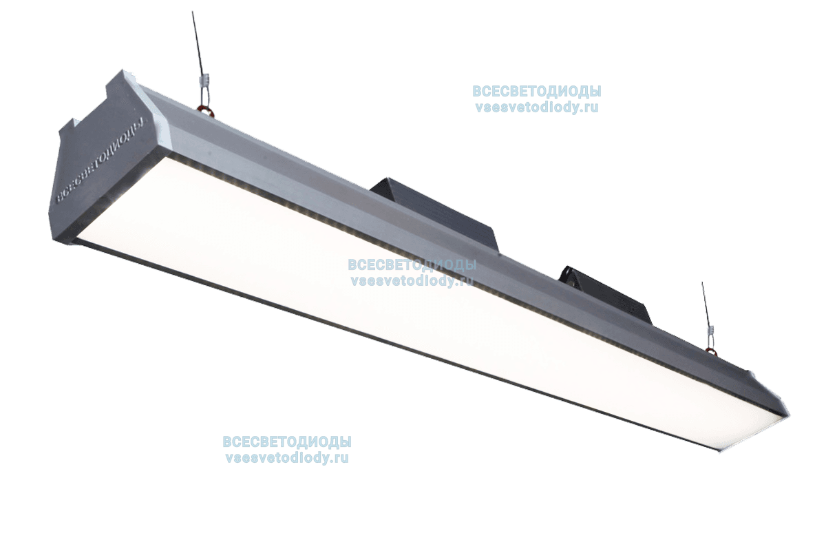 Светильник Полюс с тросовым креплением 100W-11050Lm, 5000-5500K,Опал, IP65