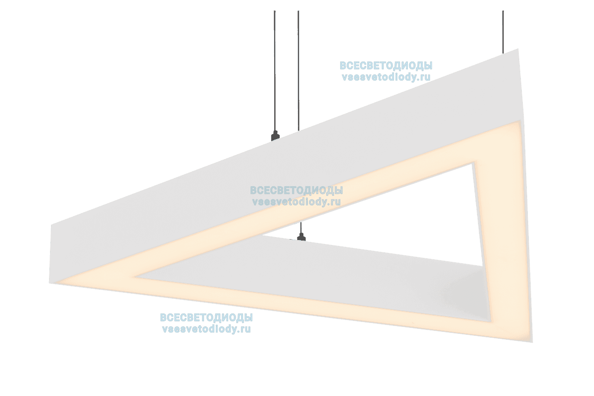 Светильник Trio 54W, 600 мм*3, 5000К, белый, подвесной, IP 40