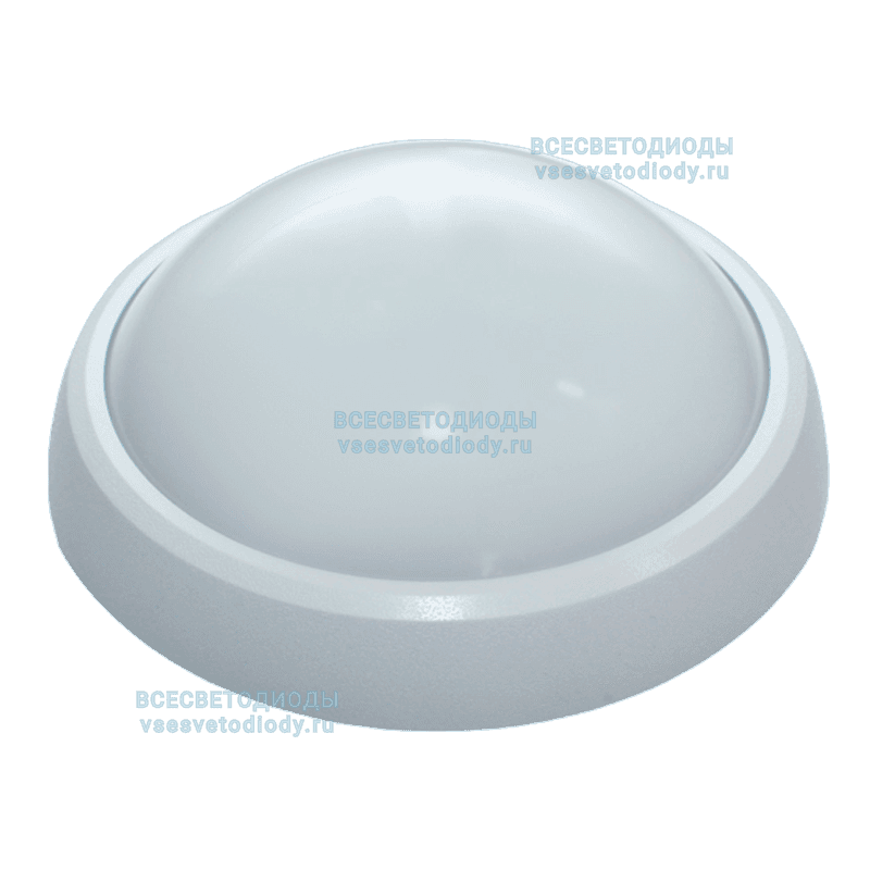 Светильник светодиодный ДБП-12w с оптико-акустическим датчиком 4000K 900Лм круглый пластиковый IP65 белый ОНЛАЙТ (71623 OBL-R1)