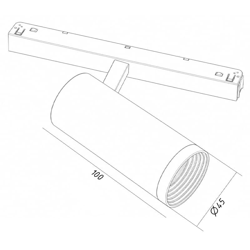 Светильник Magnetic Track Spot Light 15W, 48V, 4000K, с протоколом управления Dali, Белый