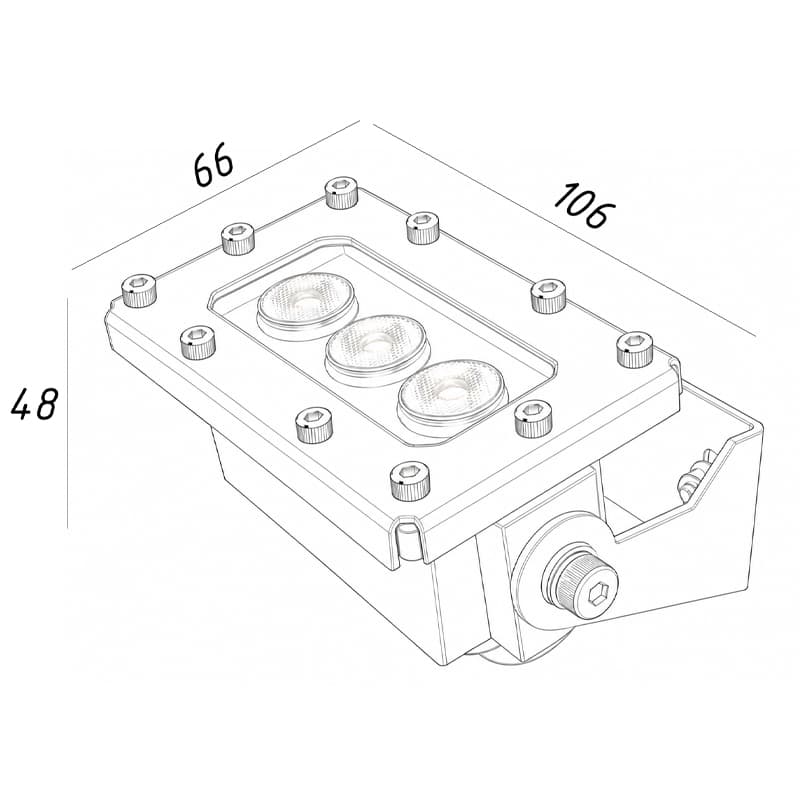 Светильник фасадный Cyber Tank 11w, КСС 30°, 4000K