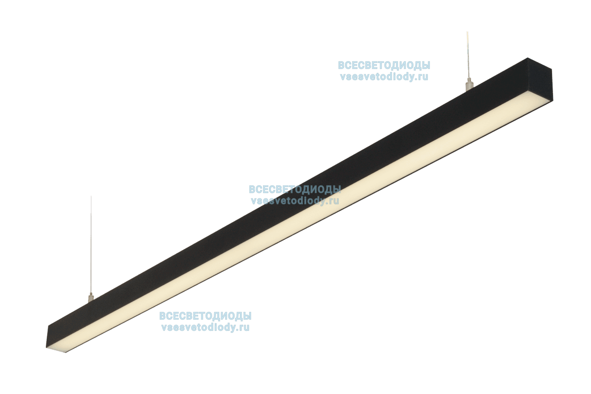 Светильник профильный L30 90W, 2515 мм, 5000К, черный, подвесной, IP 40