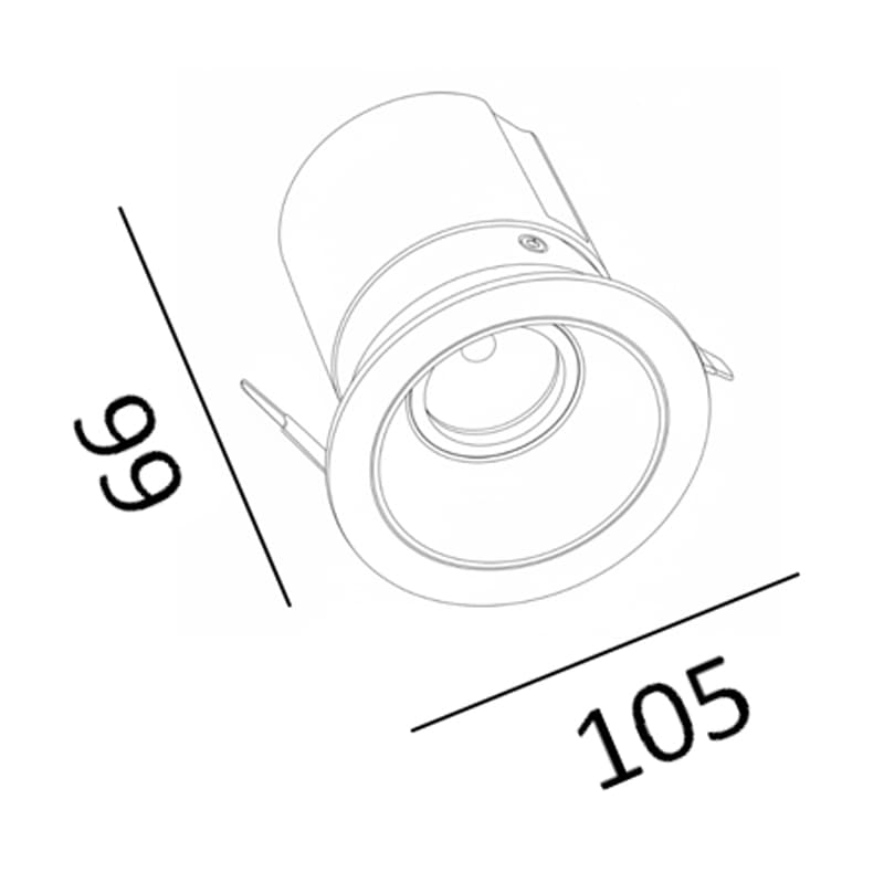 Светильник встраиваемый поворотный TweeRotary 15W D105*H99, 4000K, черный