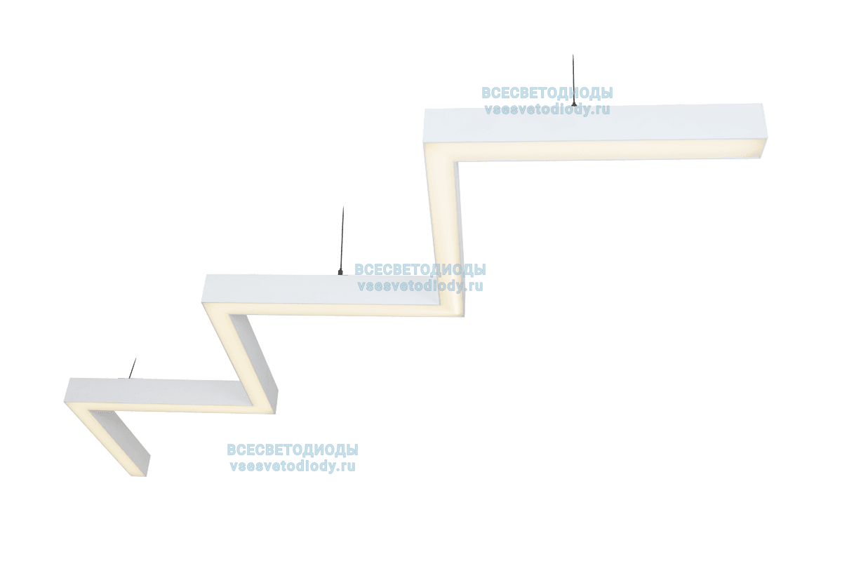 Светильник Snake 108W, 1050 мм*3, 3000К, белый, подвесной, IP 40