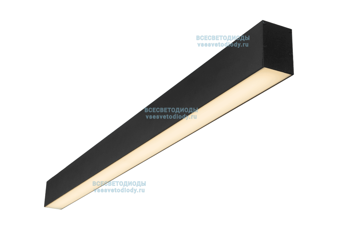 Светильник профильный L70 54W, 1515 мм, 3000К, с протоколом управления Dali, черный, накладной, IP 40